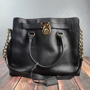 Michael Kors Large Hamilton Black Tote Bag  Handbag